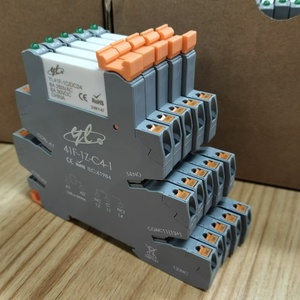 Tùy chỉnh tiếp sức thu nhỏ 24V <span class=keywords><strong>PLC</strong></span> điều khiển công nghiệp tiếp sức ổ cắm 6.22mm Độ dày vít loại điện năng thấp DIN đường sắt - Product Image 4