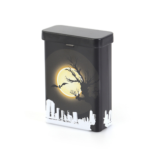 Caja de lata de metal personalizada con tapa abatible para almacenamiento de tabaco de cigarrillos caja de embalaje de lata <span class=keywords><strong>rectangular</strong></span> para venta al por mayor - Product Image 1