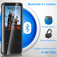 Casing Logam 2.4 Inci Tombol Sentuh MP3 Player Radio FM dengan Speaker Rongga