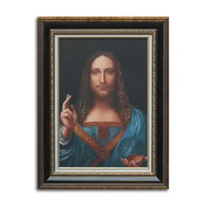 Mundi by Leonardo Da Vinci Hand Made Painting for House Canvas Environmentally Friendly Indoor Portrait