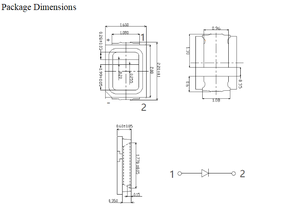 2016 2200K <span class=keywords><strong>3V</strong></span> 60mA 15lm 95Ra SMD LED 칩 다이오드 TR2016B95K22 - Product Image 6
