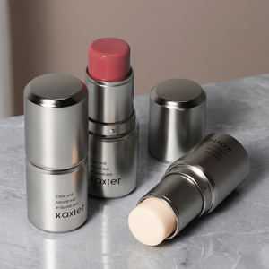 Stick crème illuminateur multi-usage, maquillage minéral, blush, fini mat, longue tenue, waterproof, hydratant, visage rose, peau foncée - Product Image 3