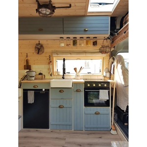 Aménagement intérieur personnalisé pour fourgon <span class=keywords><strong>Mercedes</strong></span> Sprinter, camping-car, camping tout-terrain, aménagement intérieur de camping-car, garnitures en cuir, unité de cuisine, armoires de rangement - Product Image 4