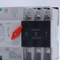 Inverseur PV triphasé/monophasé 2P sur rail DIN avec commutateur de transfert automatique double alimentation 63A/125A, pouvoir de coupure 3kA, IP20, industriel