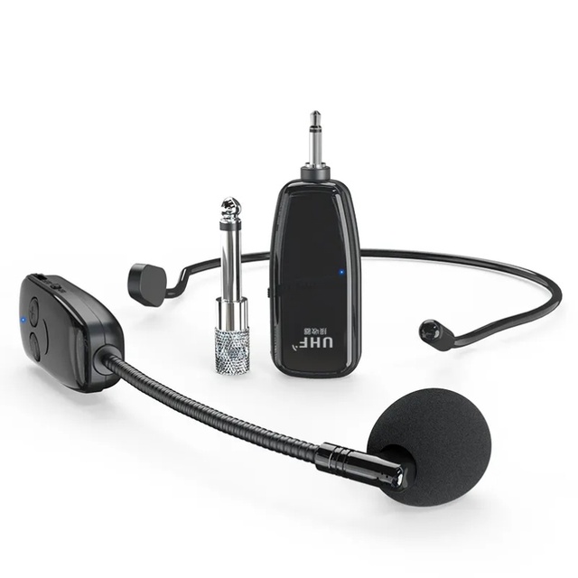 Factory Hot Selling Rechargeable Microphone Loudspeaker Interview Teaching Wearable Headset 2.4G Wireless Microphone