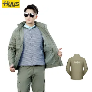 Winter Jacket and Pants Outdoor work suit 100% Cotton Working Coveralls many pockets workwear