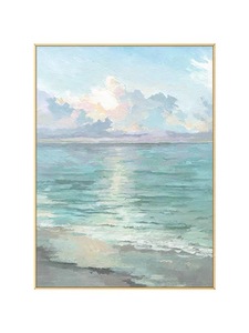 Pittura <span class=keywords><strong>di</strong></span> paesaggio marino della tela della camera da letto del salone della decorazione <span class=keywords><strong>di</strong></span> arte della parete fatta a mano pura moderna con le <span class=keywords><strong>barche</strong></span> - Product Image 6