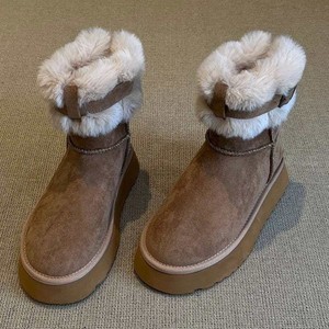 Zapatos de Plataforma de Verano para Mujer, de Algodón, con Punta Redonda, Hebilla Metálica, Botas de Nieve Antideslizantes - Product Image 1