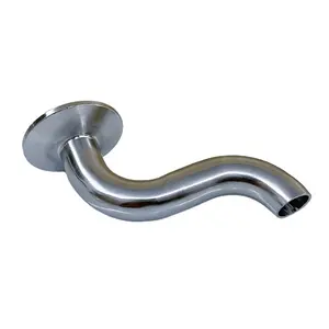 304 stainless steel quick fitting S water nozzle elbow Stainless steel chuck clamp elbow sanitary grade S welded leather pipe