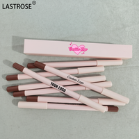Vente en gros Crayon à lèvres rose crémeux Marque privée Crayon en bois imperméable longue durée Crayon à lèvres mat brun nu
