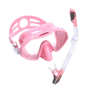ホットセールカスタムガールズボーイズ水中シリコンスイミングダイビングシュノーケルセット - Product Image 2