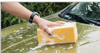 Éponge de lavage de voiture absorbante haute densité pour enlever les taches Trous en nid d'abeille Bloc éponge corail Outils de nettoyage de voiture
