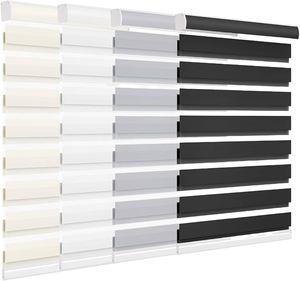 Trắng dây điện miễn phí <span class=keywords><strong>Zebra</strong></span> Rèm cơ giới Shades với điều khiển từ xa ngày và đêm cho nhà và văn phòng sử dụng - Product Image 2