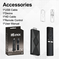 WF H5 STICK Smart TV Stick Android 15.0 H150 Quad Core 2GB RAM 8GB ROM Remote Kontrol Suara Nirkabel Dongle TV Portabel