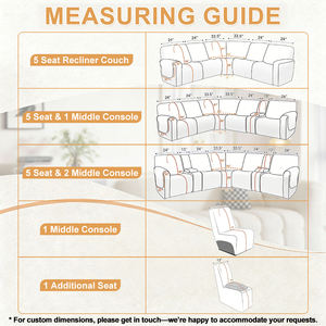 <span class=keywords><strong>Housse</strong></span> en polyester imperméable de couleur marron clair à motif gaufré pour fauteuil inclinable 5 places, salon, haute qualité - Product Image 3