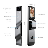 Serrure numérique intelligente Eseye avec reconnaissance automatique 3D du visage et de la paume, pour porte en bois, Wi-Fi Tuya, empreinte digitale, alliage de zinc, pour la maison