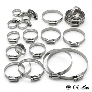 Abrazadera de manguera americana de alta resistencia de acero inoxidable 201 con perno de zinc, juego universal de sujeción segura para tuberías de extintores de incendios - Product Image 1