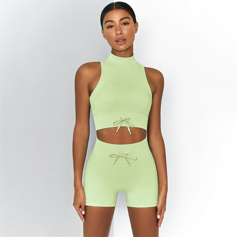 8 colors  Fashion Modern Breathable Workout Clothing Women Active Wear Yoga Set fitness