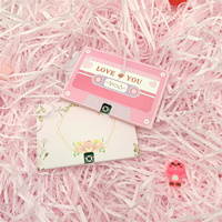 Cassettes audio personnalisées avec logo, enregistreur de messages années 60, carte de vœux sonore personnalisable pour anniversaires et remises de diplômes