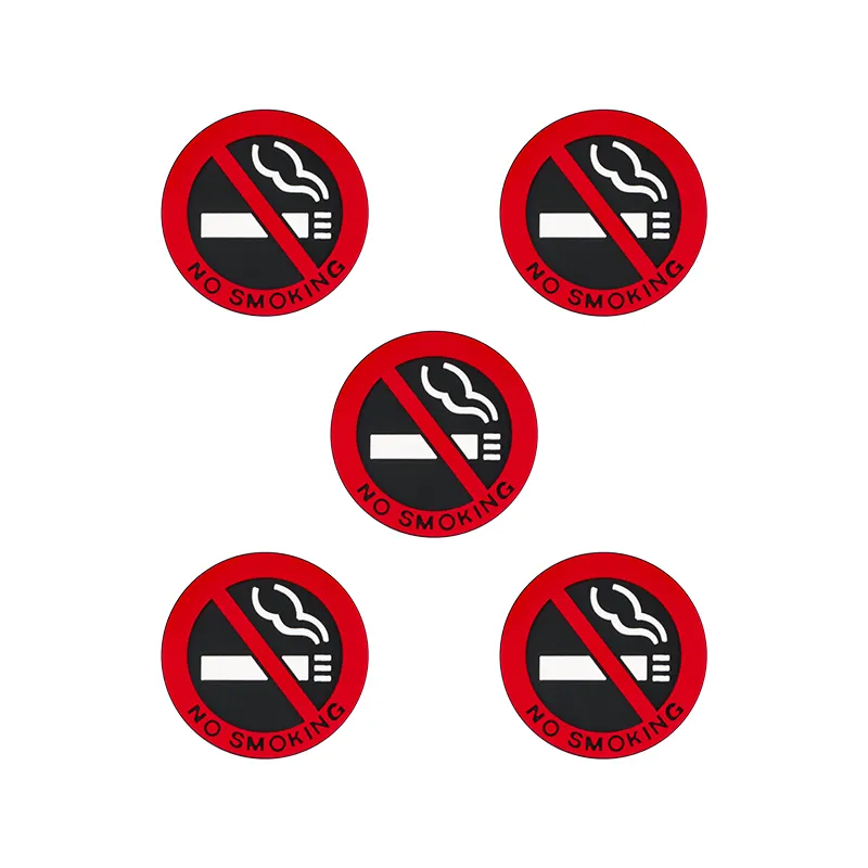 Logotipo personalizado em forma redonda para estilo de carro à prova d'água, adesivos para carro sem fumar