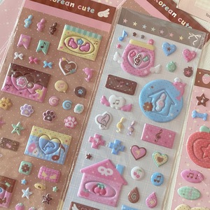 Autocollants mignons coréens Wowei 3D en forme d'animaux, en papier souple brillant, accents décoratifs étoiles, imprimés style Kawaii Gummy, autocollants plats pour <span class=keywords><strong>tablette</strong></span> CCD - Product Image 4