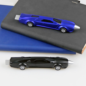 Stylo bille en forme de voiture de course en plastique, stylo publicitaire personnalisé en forme de voiture de sport - Product Image 3