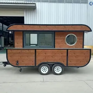 2024 Caminhão de comida móvel totalmente equipado para cozinha de rua em forma de barco para reboque de comida personalizado