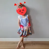 도매 블루 꽃 아기 소녀 드레스 4 14 년 소녀 의류 드레스
