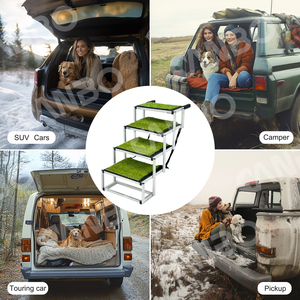 CANBO opvouwbare 5-stappen aluminium hond draagbare stappen ladder hoge dragende antislip auto huisdier trap - Product Image 4