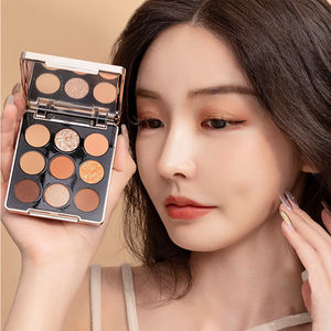 Vendedores de maquillaje Cosmético Personalizado 9 colores Pigmento desnudo Sombra de ojos Etiqueta privada 9 Pan Paleta de sombras de ojos fluorescentes - Product Image 2