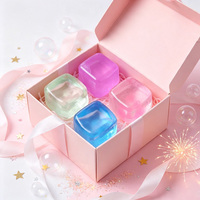 Mini jouet en forme de glaçon multicolore transparent, balle anti-stress, jouet souple en forme de cube de gelée à presser pour remplir les sacs de fête et les salles de classe