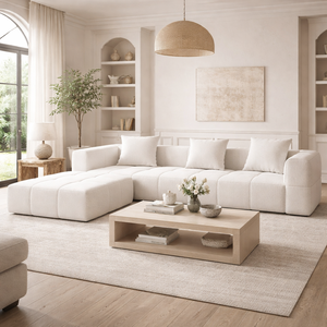 Elegante Divano Letto Bianco Trapuntato in Tessuto, Multifunzionale per Soggiorno e Hotel, per Dormire Comodamente e Sedersi con Stile - Product Image 3