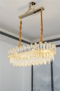 Đèn Chùm Pha Lê K9 Khung Vàng Hiện Đại Thiết Kế Mới Nhất Giá Rẻ Nhà Máy Aimi Với 3 Màu Thay Đổi - Product Image 4