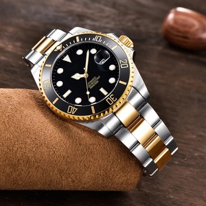 Drioshipping Montre-bracelet mécanique automatique de luxe pour hommes 18mm en alliage d'acier inoxydable Logo personnalisable Calendrier Mode - Product Image 5