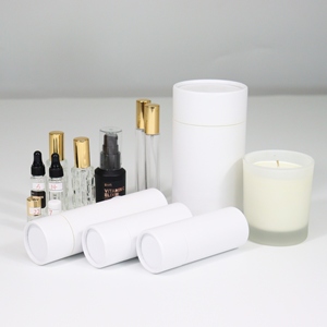 Wholesale cosmetic skin care round tube box with candle/perfume box