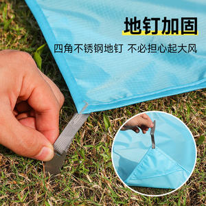 Mini tapete de Picnic portátil para niños, para acampar al aire libre, antideslizante, a prueba de humedad, de nailon, Rectangular, 200cm, tapete de viaje ligero - Product Image 2