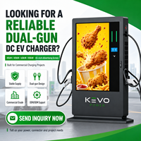 Chargeur rapide DC pour véhicules électriques OEM à double pistolet 30kW-80kW avec écran publicitaire 4K de 65 pouces pour projets commerciaux