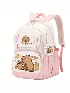 Nouveau Sac à Dos Scolaire Capybara Dessin Animé Mignon Grande Capacité pour Élèves et Enfants - Fournisseur de Sacs d'École Capybaras pour la Rentrée des Classes - Product Image 5