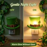 Lampe LED de nuit verte Saint-Patrick avec trèfle, décorative pour les fêtes irlandaises, personnalisable pour la maison et les fêtes