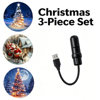 Projecteur de Noël, Projecteur du Nouvel An, Lumière d'Ambiance Décorative de Noël, Veilleuse USB pour Chambre à Coucher