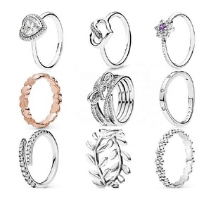 <span class=keywords><strong>Anello</strong></span> Vintage in Argento Sterling 925 con Fascia di Cuori Placcato <span class=keywords><strong>Oro</strong></span> <span class=keywords><strong>Rosa</strong></span> per Donne, Alta Qualità, Regalo di Compleanno, <span class=keywords><strong>Anello</strong></span> di Lusso Firmato - Product Image 3