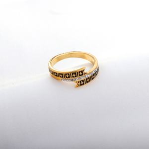 Bague hypoallergénique en forme de feuille et de fleur, bijoux fantaisie, plaquée or 18 carats, en acier inoxydable, pour femmes - Product Image 5