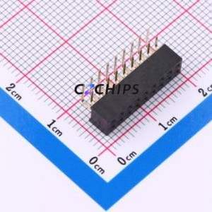 HX PM2.0-2x9P WC Pin Socket Bent Lead Through Hole,P=2mm Connector ( Jack Structure: 2x9P )( Pitch: 2mm )( Row Spacing: 2mm ) - Product Image 1