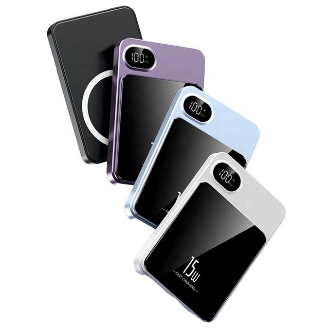 PD 22.5W 10000 MAh Power Banks Real Power Display Wireless Charger Fast Charging 5000mah Quick Charge Magnetic Mobile Power Bank
