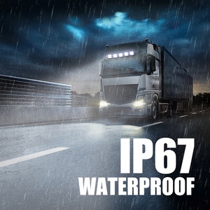 Manufacturer Waterproof IP67 5 7 9 Inch 12V 24V Work Roof Vehicle Combination Amber White Off Road <b>LED</b> for Semi Truck - Product Image 6