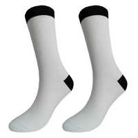 Chaussettes de compression décontractées antidérapantes blanches vierges en polyester pour sublimation, idéales pour l'automne et la personnalisation