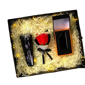 Promotional Factory Price Perfume&rose&electric Shaver&wallet&temperature Display Vaccum Flask&belt Man Gift Set