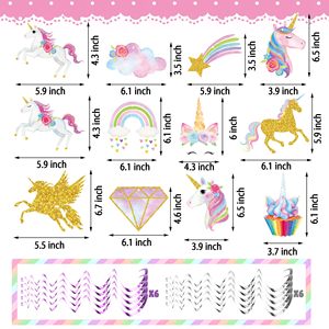 Licorne Joyeux Anniversaire Bannière Suspendus Tourbillons Licorne Nid D'abeille Pièce Maîtresse pour Licorne Thème Anniversaire Baby Shower Party Supplies - Product Image 6