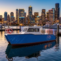 Bateau de pêche à double coque en aluminium soudé de 9,93 m, homologué CE, 12 places, deux moteurs hors-bord de 150 CV, sport, divertissement, haute mer
