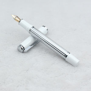 Regalo de negocios Proveedor de plumas estilográficas para escribir Estuche de juego Buen <span class=keywords><strong>precio</strong></span> Venta al por mayor Latón pesado Negro Oro Plata Recambio de metal 0,5 MM - Product Image 6